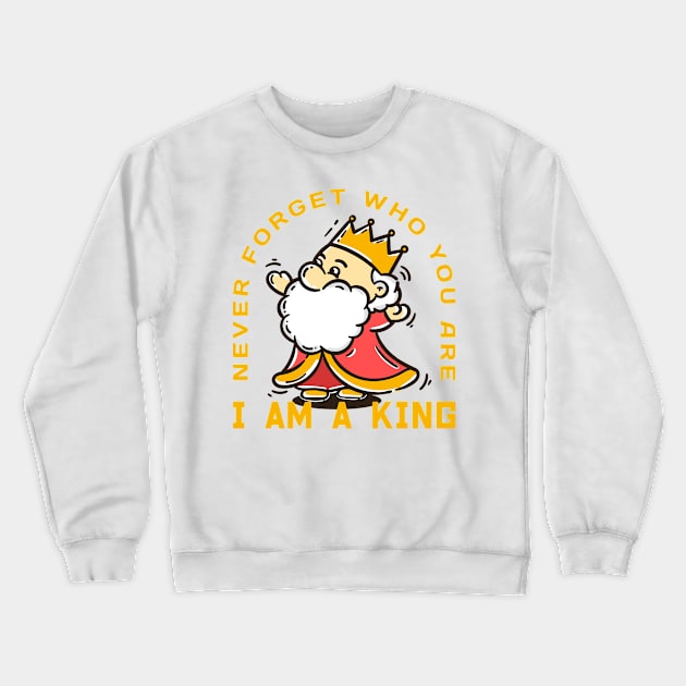 a cute king Crewneck Sweatshirt by d_arvin